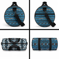 Ngati Kahungunu Aotearoa Meri Kirihimete Duffle Bag Maori Kiwi Bird Silver Fern Koru Pattern DT05 - Polynesian Pride