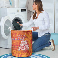 French Polynesia Christmas Laundry Basket Seashell Xmas Tree Tribal Waves DT05 - Polynesian Pride
