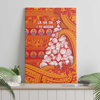 French Polynesia Christmas Canvas Wall Art Seashell Xmas Tree Tribal Waves DT05 - Polynesian Pride