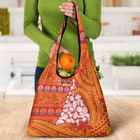 French Polynesia Christmas Grocery Bag Seashell Xmas Tree Tribal Waves DT05 - Polynesian Pride