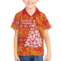 French Polynesia Christmas Hawaiian Shirt Seashell Xmas Tree Tribal Waves DT05 - Polynesian Pride