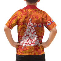 French Polynesia Christmas Hawaiian Shirt Seashell Xmas Tree Tribal Waves DT05 - Polynesian Pride