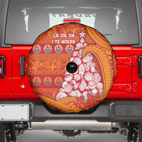 French Polynesia Christmas Spare Tire Cover Seashell Xmas Tree Tribal Waves DT05 - Polynesian Pride