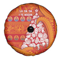 French Polynesia Christmas Spare Tire Cover Seashell Xmas Tree Tribal Waves DT05 - Polynesian Pride