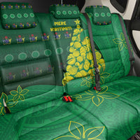 Cook Islands Christmas Back Car Seat Cover Seashell Xmas Tree Tribal Waves DT05 - Polynesian Pride