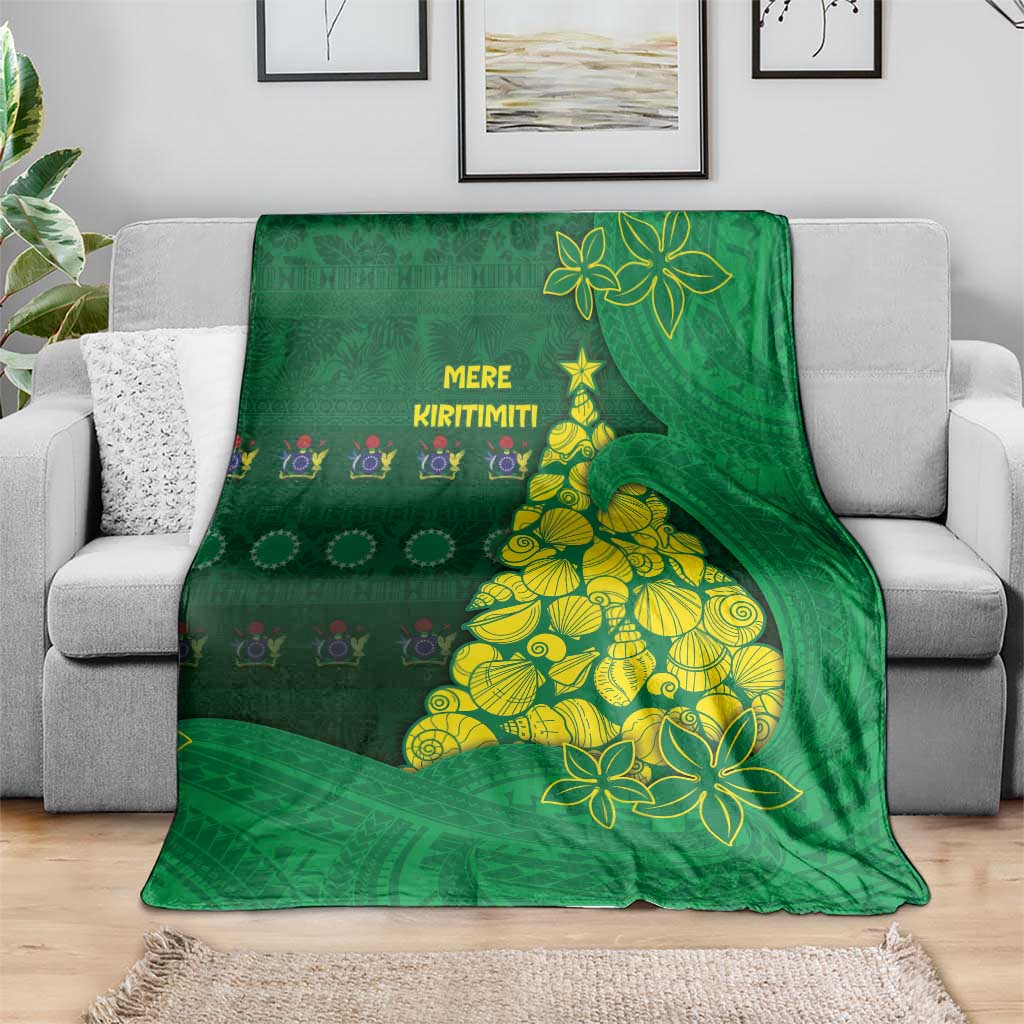 Cook Islands Christmas Blanket Seashell Xmas Tree Tribal Waves DT05 - Polynesian Pride