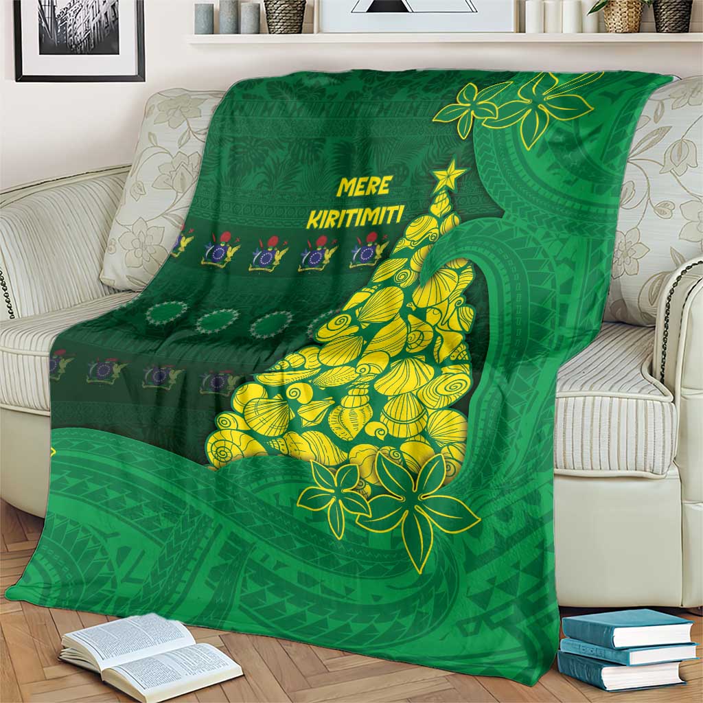 Cook Islands Christmas Blanket Seashell Xmas Tree Tribal Waves DT05 - Polynesian Pride