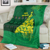 Cook Islands Christmas Blanket Seashell Xmas Tree Tribal Waves DT05 - Polynesian Pride
