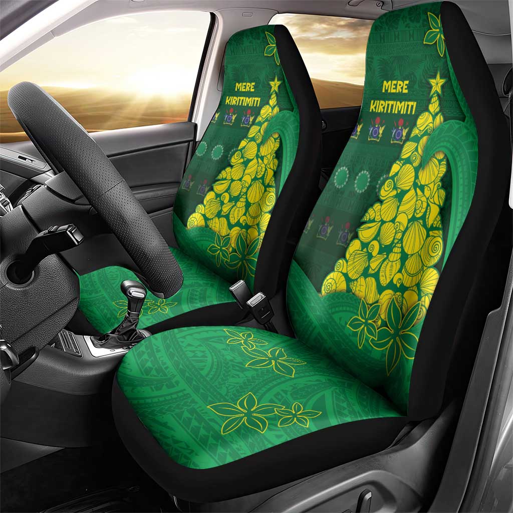 Cook Islands Christmas Car Seat Cover Seashell Xmas Tree Tribal Waves DT05 - Polynesian Pride