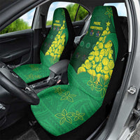 Cook Islands Christmas Car Seat Cover Seashell Xmas Tree Tribal Waves DT05 - Polynesian Pride
