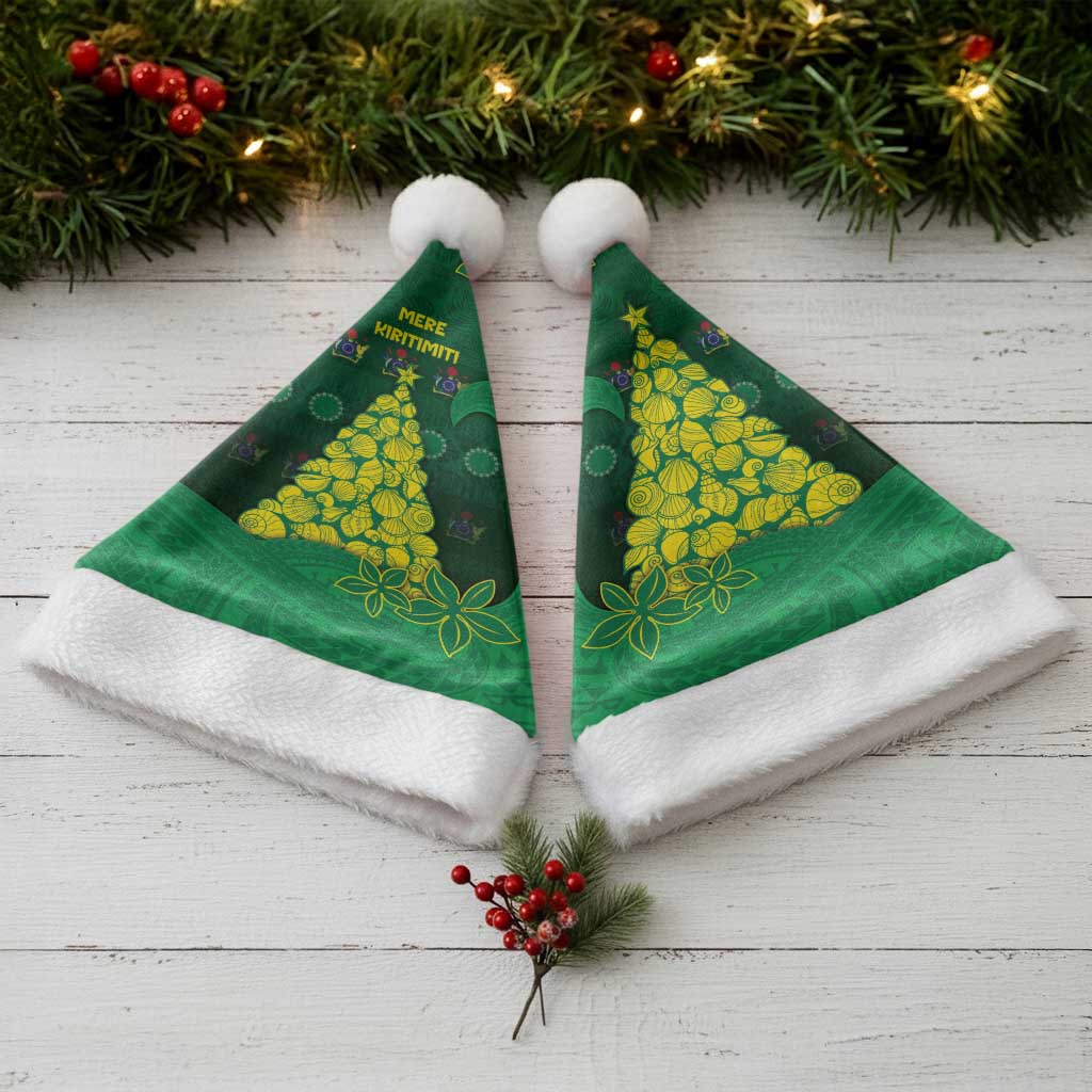 Cook Islands Christmas Santa Hat Seashell Xmas Tree Tribal Waves DT05 - Polynesian Pride