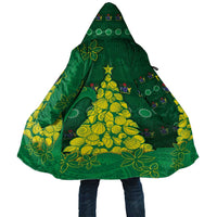 Cook Islands Christmas Cloak Seashell Xmas Tree Tribal Waves DT05 Unisex Green - Polynesian Pride