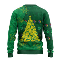 Cook Islands Christmas Ugly Christmas Sweater Seashell Xmas Tree Tribal Waves DT05 - Polynesian Pride