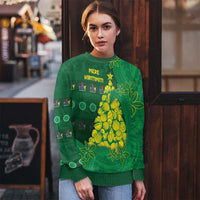 Cook Islands Christmas Ugly Christmas Sweater Seashell Xmas Tree Tribal Waves DT05 - Polynesian Pride