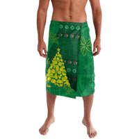 Cook Islands Christmas Lavalava Seashell Xmas Tree Tribal Waves DT05 Green - Polynesian Pride