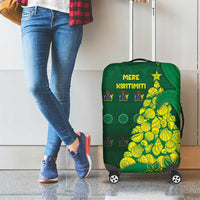 Cook Islands Christmas Luggage Cover Seashell Xmas Tree Tribal Waves DT05 - Polynesian Pride