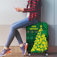 Cook Islands Christmas Luggage Cover Seashell Xmas Tree Tribal Waves DT05 - Polynesian Pride