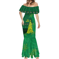 Cook Islands Christmas Mermaid Dress Seashell Xmas Tree Tribal Waves DT05 - Polynesian Pride