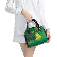 Cook Islands Christmas Shoulder Handbag Seashell Xmas Tree Tribal Waves DT05 - Polynesian Pride