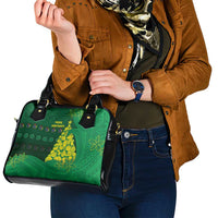 Cook Islands Christmas Shoulder Handbag Seashell Xmas Tree Tribal Waves DT05 - Polynesian Pride
