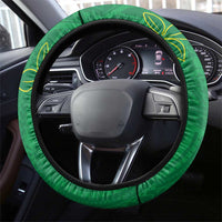 Cook Islands Christmas Steering Wheel Cover Seashell Xmas Tree Tribal Waves DT05 - Polynesian Pride