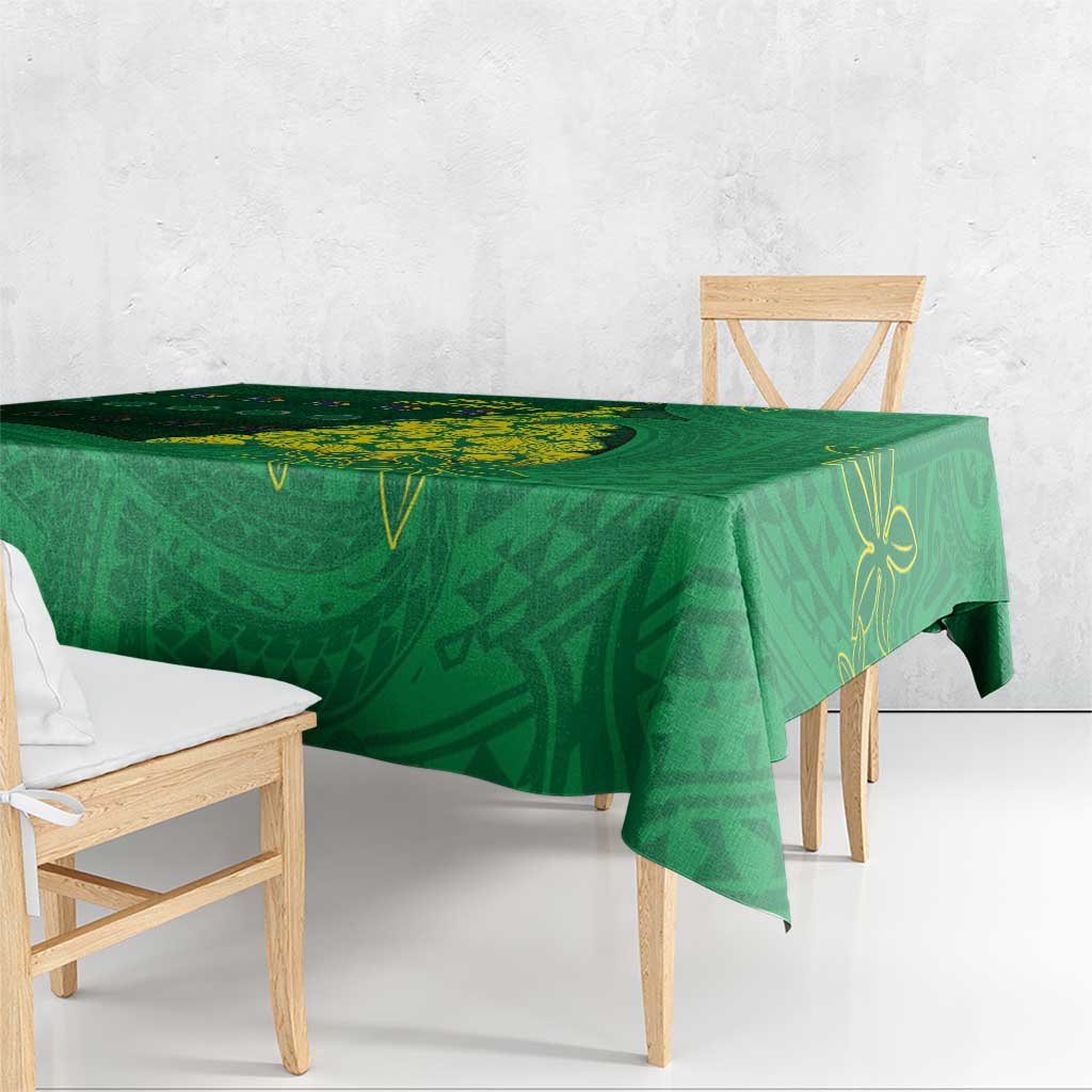 Cook Islands Christmas Tablecloth Seashell Xmas Tree Tribal Waves DT05 - Polynesian Pride