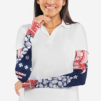 Wallis And Futuna Christmas Arm Sleeves Seashell Xmas Tree Tribal Waves DT05 - Polynesian Pride