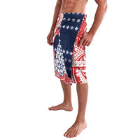 Wallis And Futuna Christmas Lavalava Seashell Xmas Tree Tribal Waves DT05 - Polynesian Pride