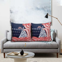 Wallis And Futuna Christmas Pillow Cover Seashell Xmas Tree Tribal Waves DT05 - Polynesian Pride