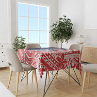 Wallis And Futuna Christmas Tablecloth Seashell Xmas Tree Tribal Waves DT05 - Polynesian Pride
