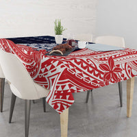 Wallis And Futuna Christmas Tablecloth Seashell Xmas Tree Tribal Waves DT05 - Polynesian Pride