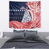 Wallis And Futuna Christmas Tapestry Seashell Xmas Tree Tribal Waves DT05 - Polynesian Pride