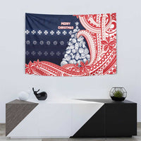 Wallis And Futuna Christmas Tapestry Seashell Xmas Tree Tribal Waves DT05 - Polynesian Pride