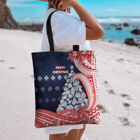 Wallis And Futuna Christmas Tote Bag Seashell Xmas Tree Tribal Waves DT05 - Polynesian Pride