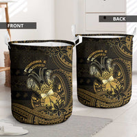 Niue Christmas Laundry Basket Niuean Crab Xmas Tribal Waves DT05 - Polynesian Pride