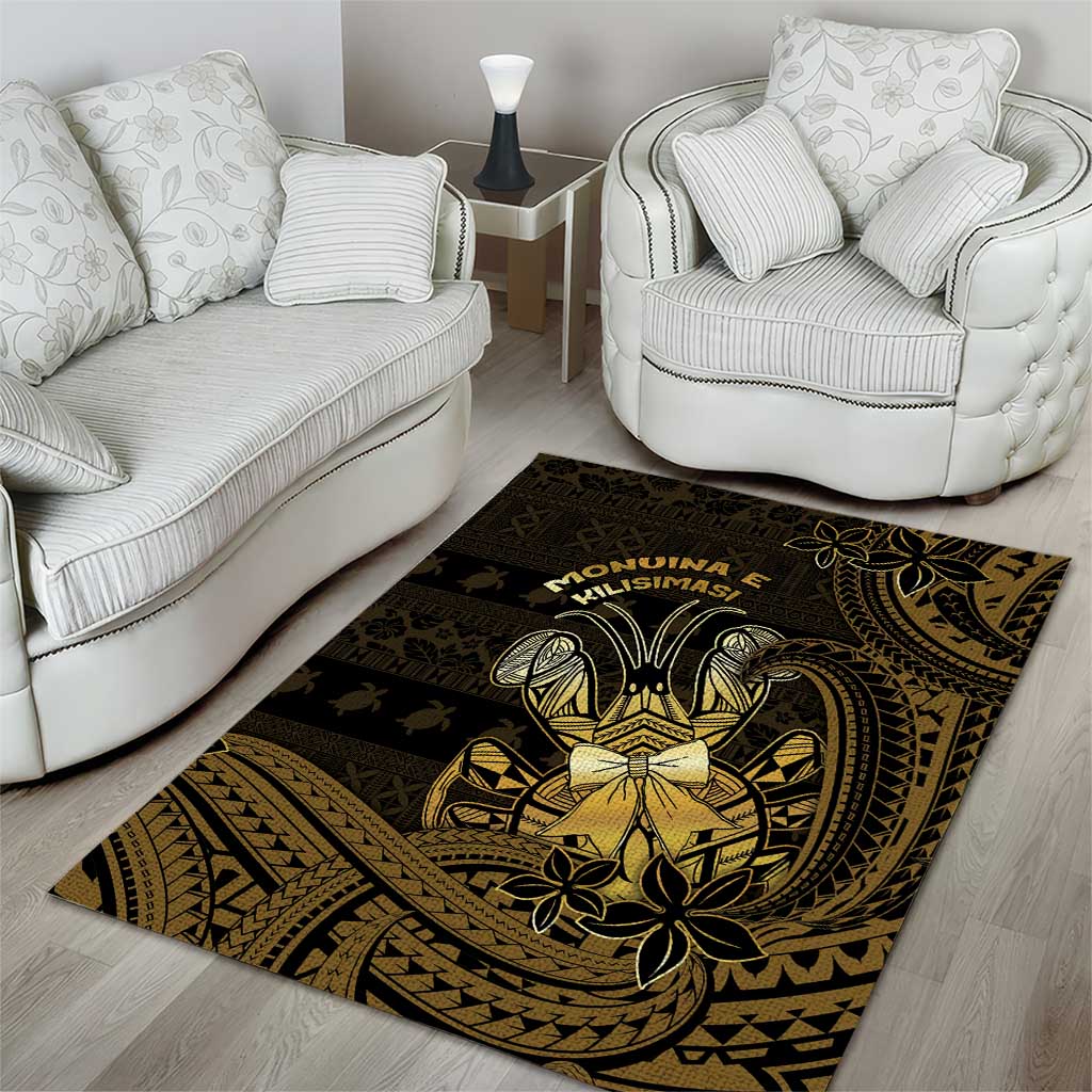 Niue Christmas Area Rug Niuean Crab Xmas Tribal Waves DT05 - Polynesian Pride