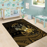 Niue Christmas Area Rug Niuean Crab Xmas Tribal Waves DT05 - Polynesian Pride