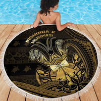 Niue Christmas Beach Blanket Niuean Crab Xmas Tribal Waves DT05 - Polynesian Pride