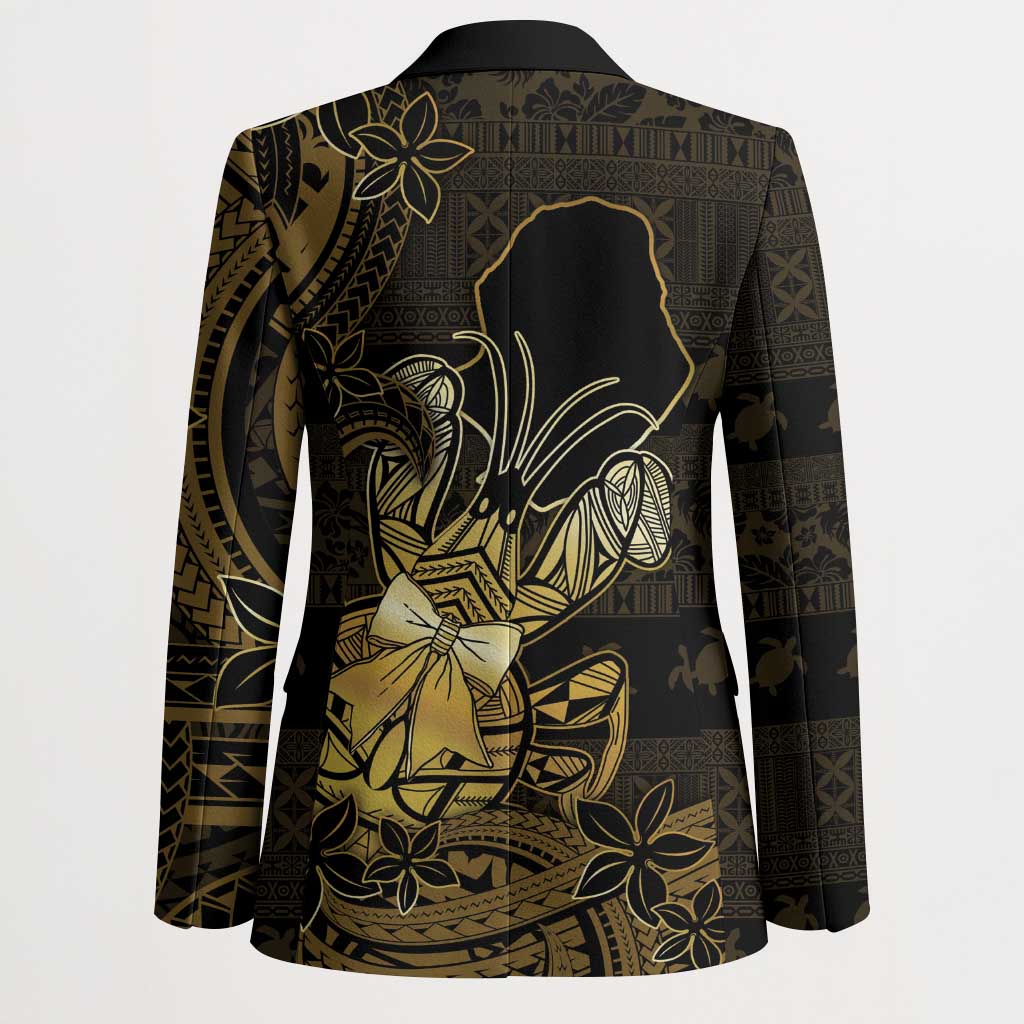 Niue Christmas Blazer Niuean Crab Xmas Tribal Waves DT05 - Polynesian Pride