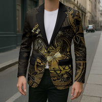Niue Christmas Blazer Niuean Crab Xmas Tribal Waves DT05 - Polynesian Pride