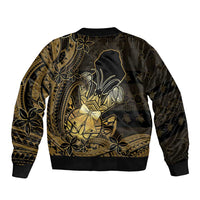 Niue Christmas Bomber Jacket Niuean Crab Xmas Tribal Waves DT05 - Polynesian Pride