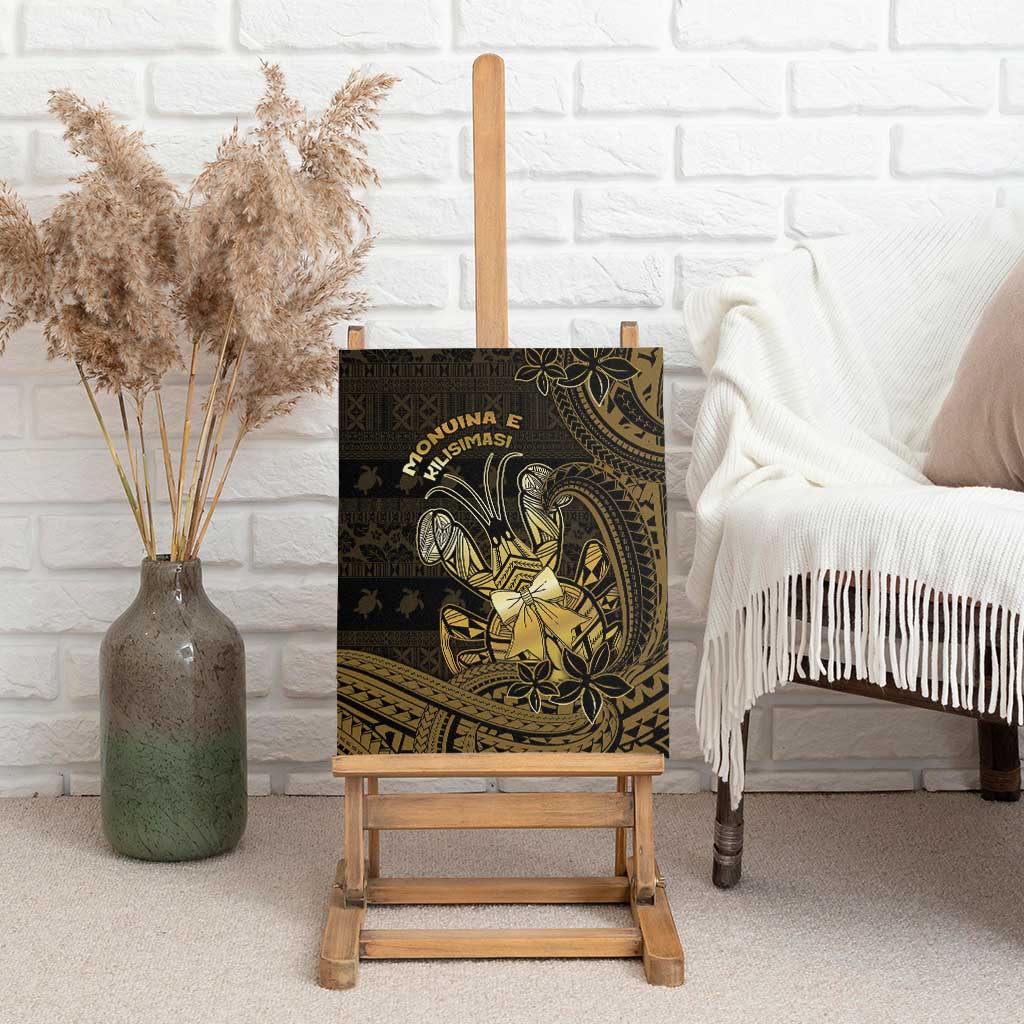 Niue Christmas Canvas Wall Art Niuean Crab Xmas Tribal Waves DT05 - Polynesian Pride