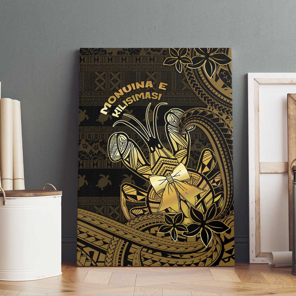 Niue Christmas Canvas Wall Art Niuean Crab Xmas Tribal Waves DT05 - Polynesian Pride