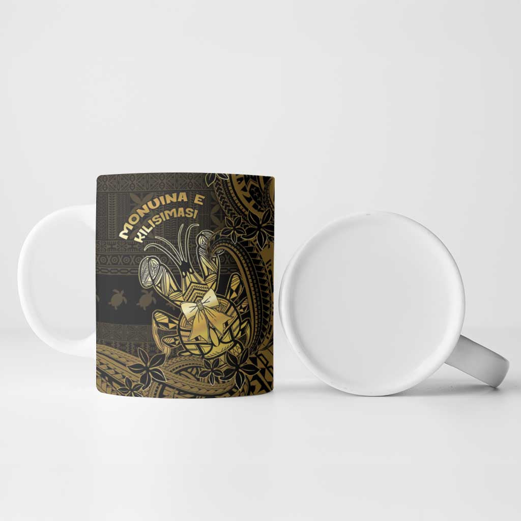 Niue Christmas Ceramic Mug Niuean Crab Xmas Tribal Waves DT05 - Polynesian Pride