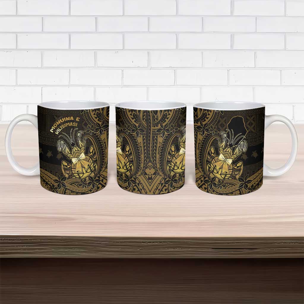 Niue Christmas Ceramic Mug Niuean Crab Xmas Tribal Waves DT05 - Polynesian Pride