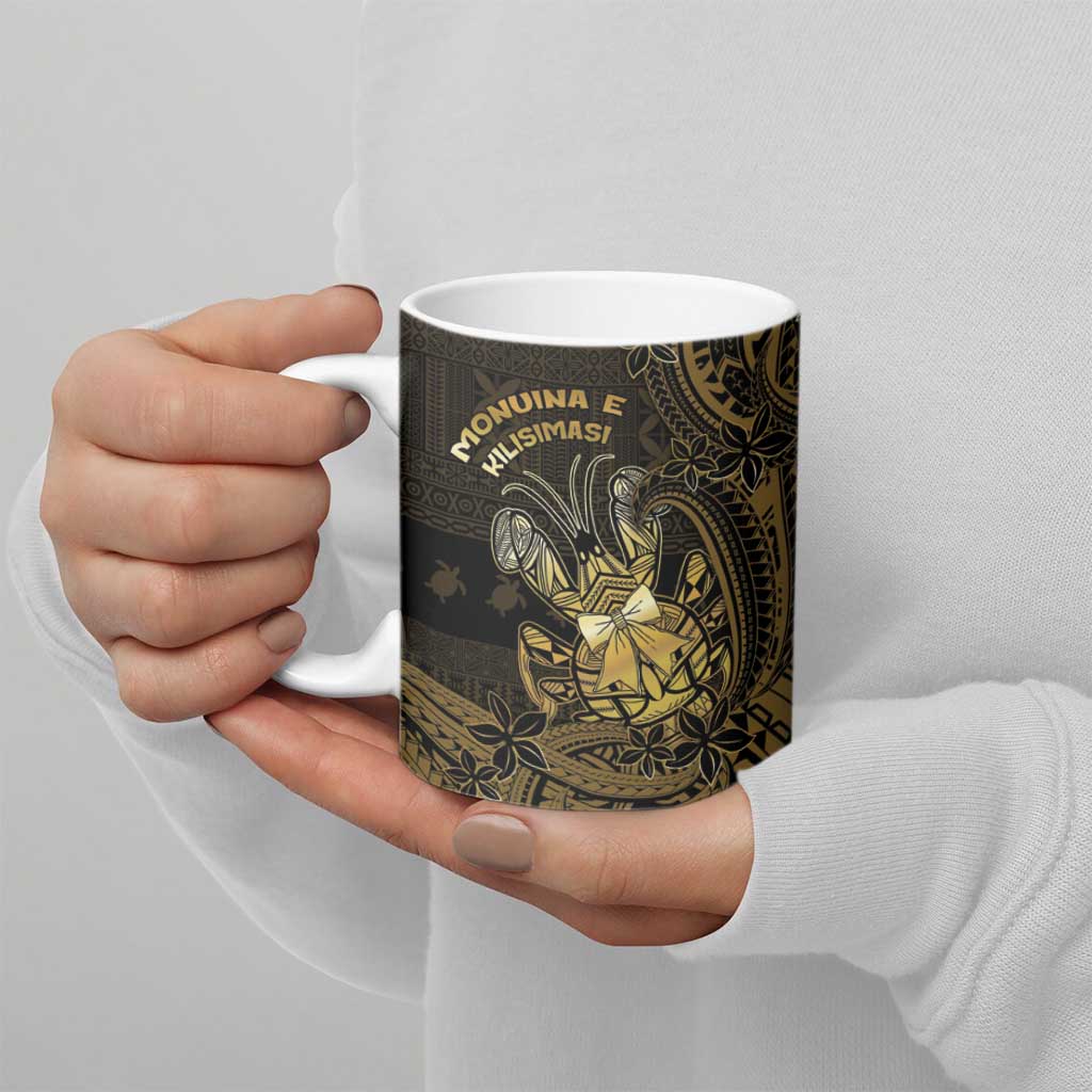 Niue Christmas Ceramic Mug Niuean Crab Xmas Tribal Waves DT05 - Polynesian Pride
