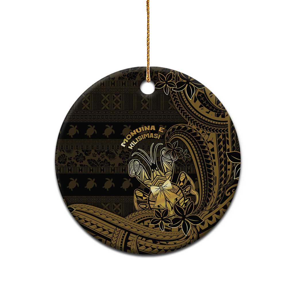 Niue Christmas Ceramic Ornament Niuean Crab Xmas Tribal Waves DT05 - Polynesian Pride