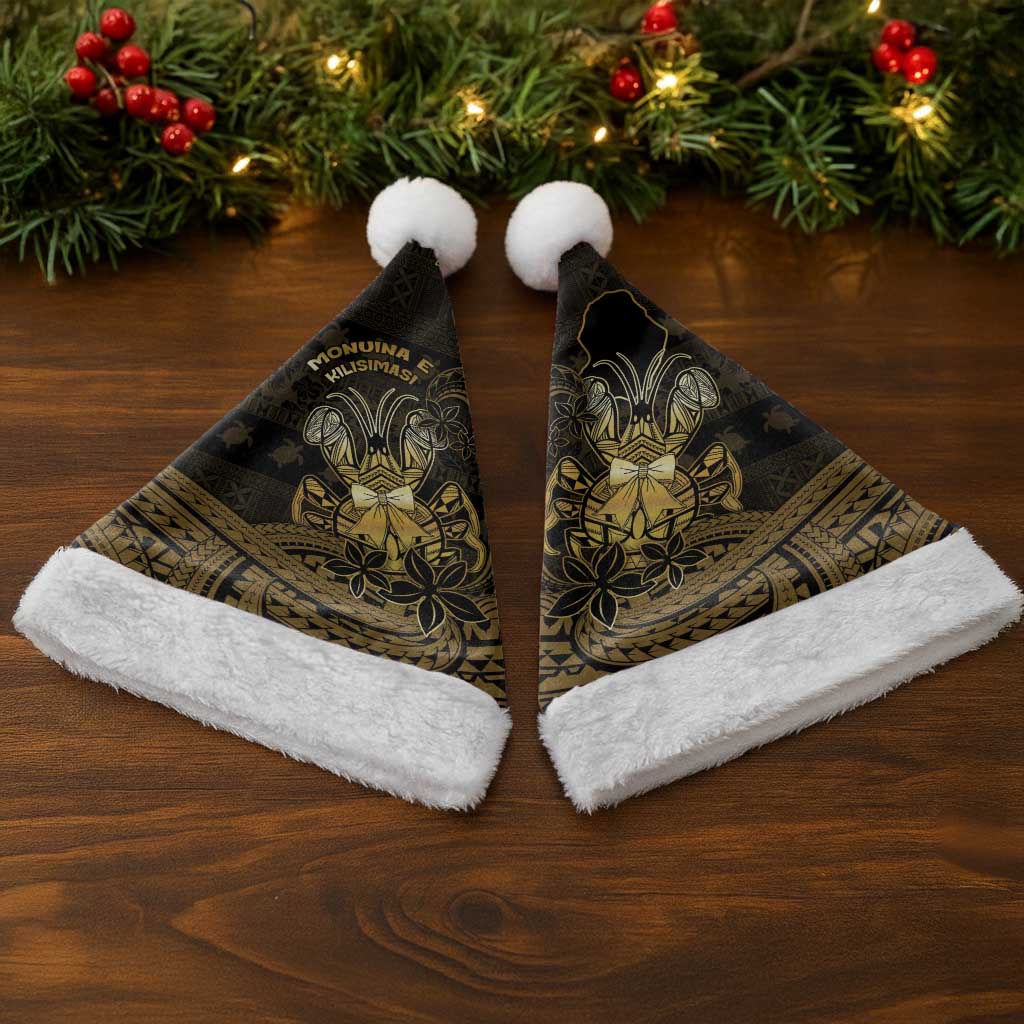 Niue Christmas Santa Hat Niuean Crab Xmas Tribal Waves DT05 - Polynesian Pride