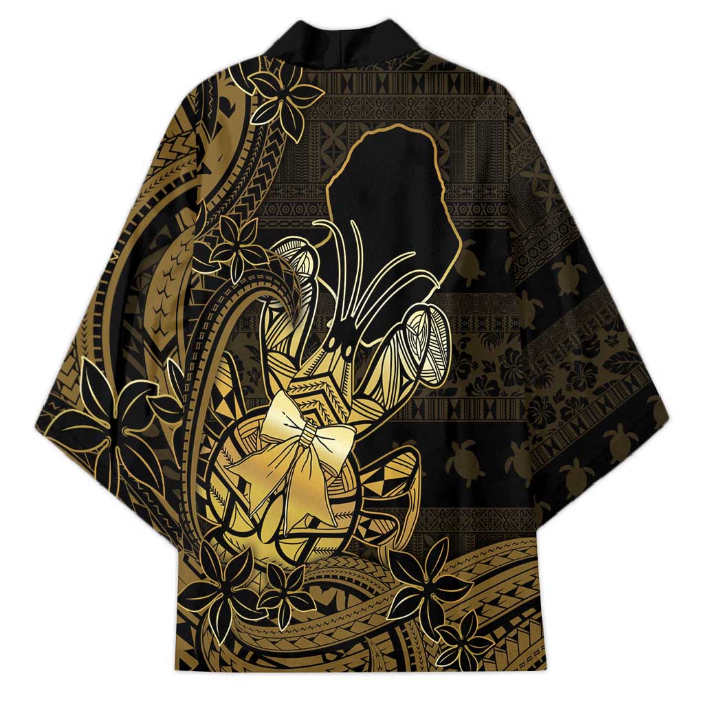 Niue Christmas Kimono Niuean Crab Xmas Tribal Waves DT05 - Polynesian Pride