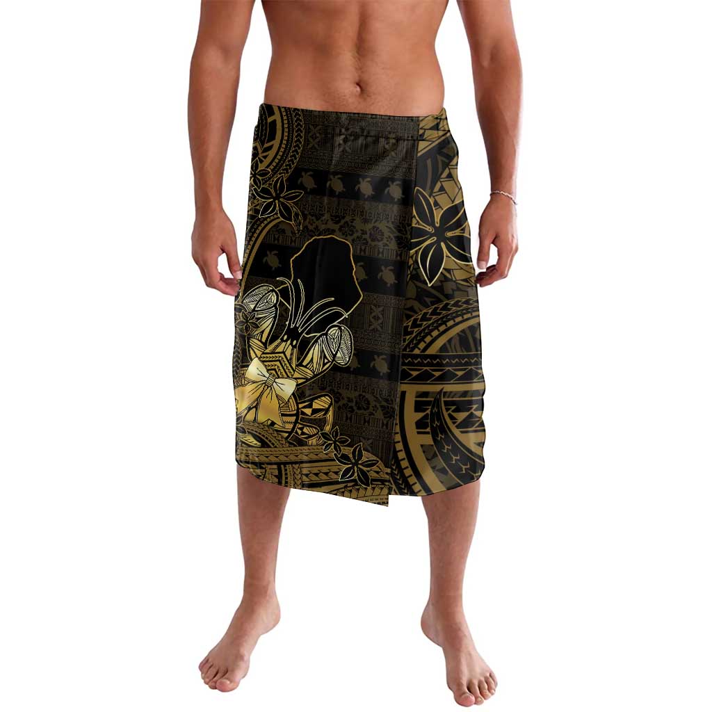Niue Christmas Lavalava Niuean Crab Xmas Tribal Waves DT05 Gold - Polynesian Pride